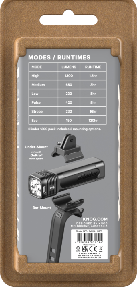 Knog Scheinwerfer Blinder 1300 schwarz